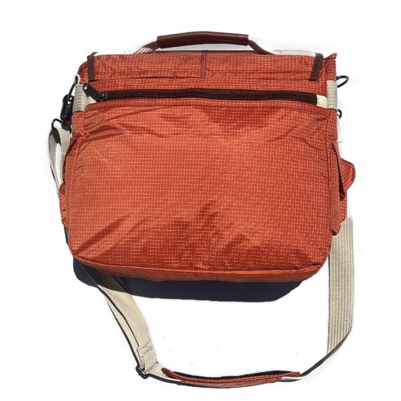 RBX orange and tan new with tags over the shoulder messenger bag laptop bag - Picture 2 of 5